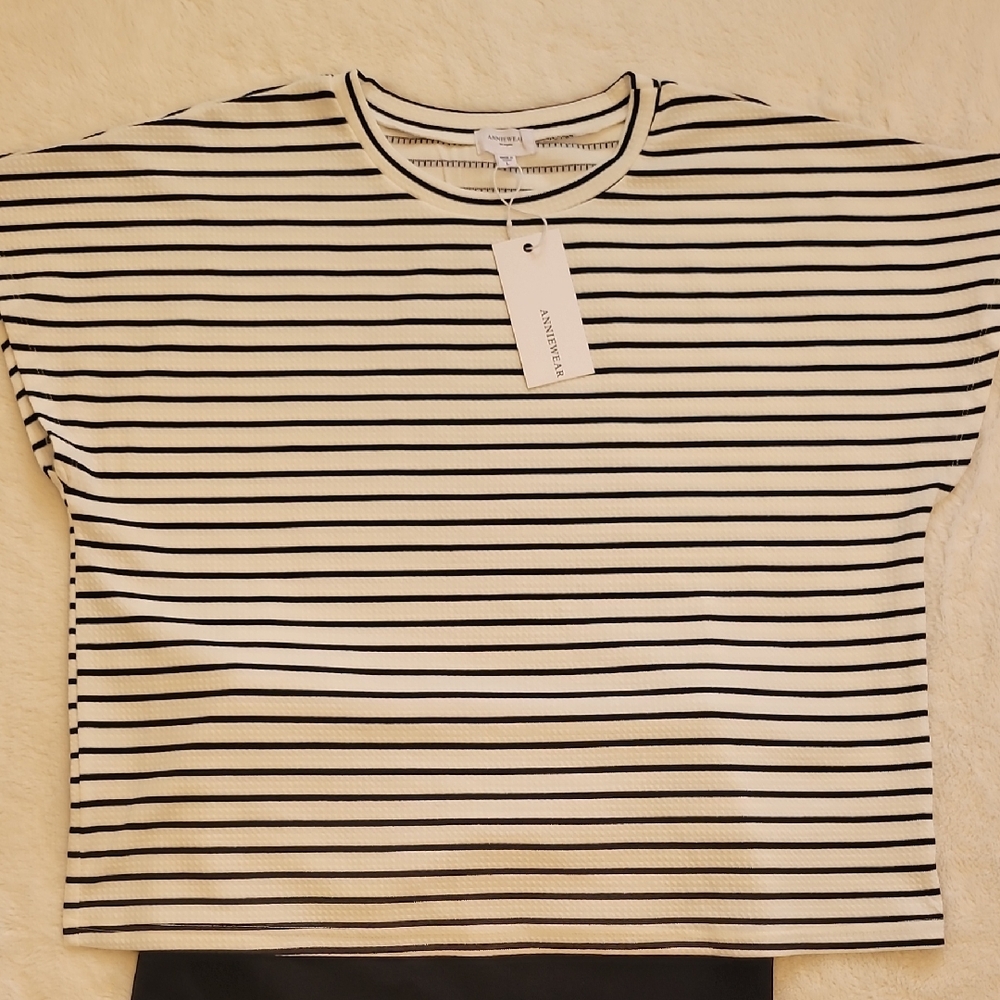 Striped Black and White Women's Blouse